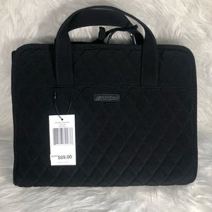 Vera Bradley Quilted Microfiber Hanging Travel Organizer in Classic Black NWT